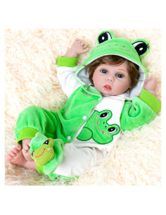 Muñeca Recién Nacido Aori Reborn 55.88 cm Con Accesorios