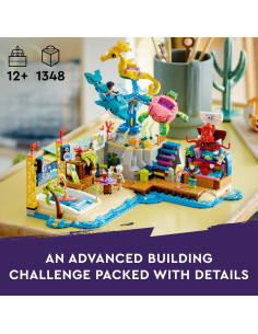 LEGO Friends Parque Diversiones Playa 41737 con Carrusel y Olas 2