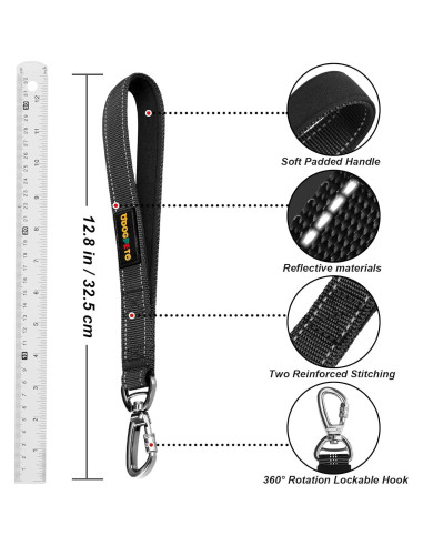 Arnés de Seguridad para Perros ODOGPETO Negro 30 cm Reflectante