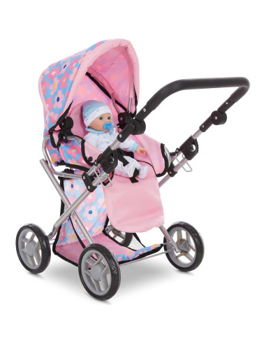 Carrito de Muñeca Dolls To Play 3 en 1 Azul Ajustable