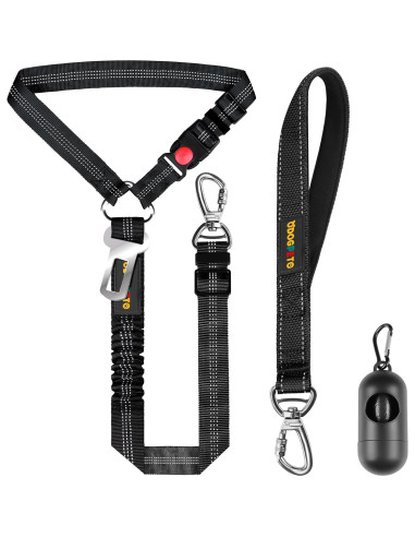 Arnés de Seguridad para Perros ODOGPETO Negro 30 cm Reflectante