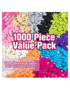 Bloques de Construcción SCS Direct 1000 Piezas Pastel