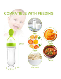 Set de Dispensadores de Comida para Bebé Welcoyo - 3 Pcs + Cuchara 90ML 2