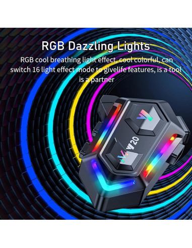 Altavoces para Casco de Motocicleta FEYA Y20 con Luz RGB