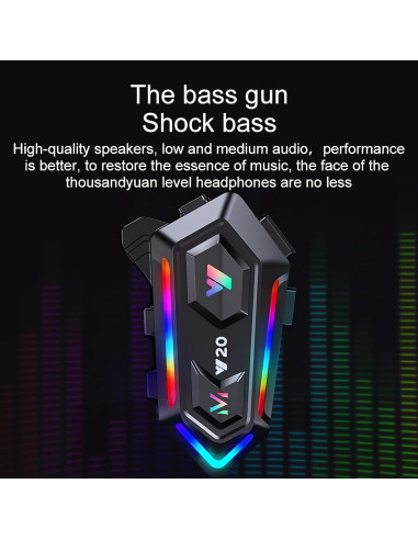 Altavoces para Casco de Motocicleta FEYA Y20 con Luz RGB