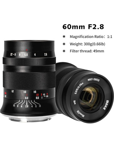 Lente Macro Meike 60mm F2.8 Manual para Canon EF-M