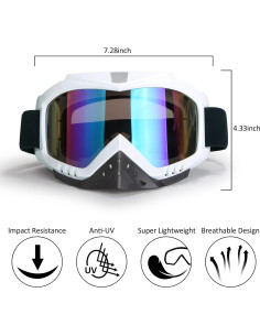 Gafas de Motocross Dmeixs - Anti UV, Anti Niebla, Ajustables 2