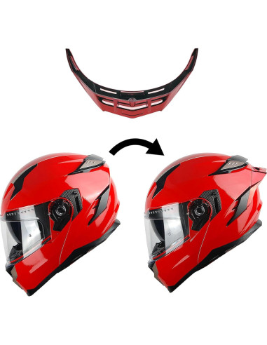 Casco Modular 1Storm HJA119 Rojo Brillante con Bluetooth