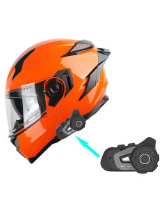 Casco Modular 1Storm HJA119 Naranja Brillante con Bluetooth