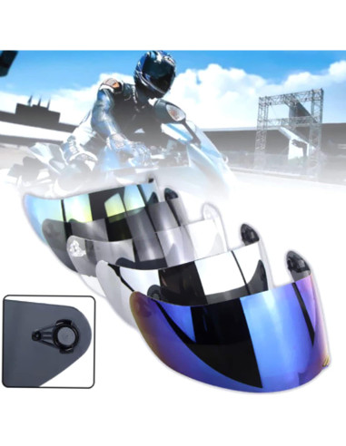 Visera de Casco de Motocicleta Shkalacar Marrón - Anti-UV