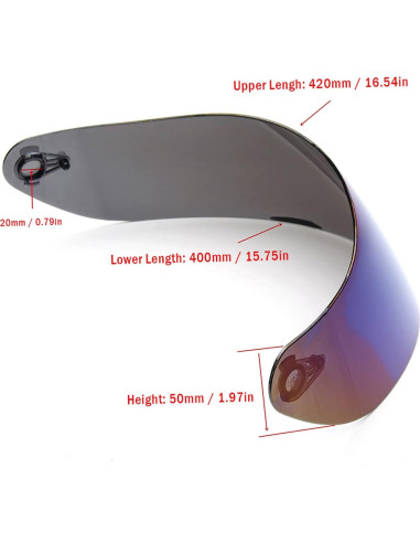 Visera de Casco de Motocicleta Shkalacar Marrón - Anti-UV