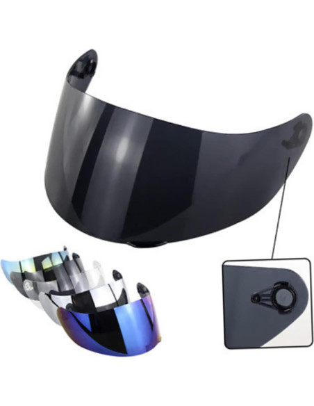 Visera de Casco de Motocicleta Shkalacar Marrón - Anti-UV