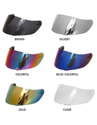 Visera de Casco de Motocicleta Shkalacar Marrón - Anti-UV