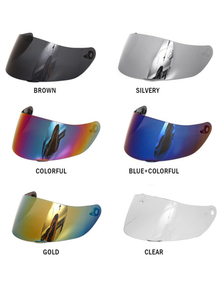 Visera de Casco de Motocicleta Shkalacar Marrón - Anti-UV