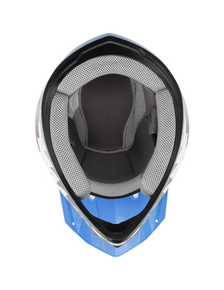 Casco SLMOTO Juvenil X-Grande Estrella Azul para Motocicleta