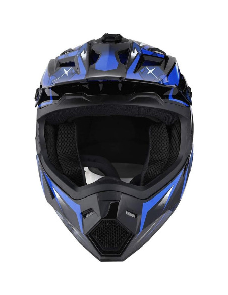 Casco 1Storm HF801 Bluetooth Motocross Adulto Azul
