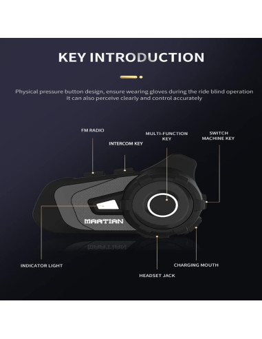 Casco 1Storm HF801 Bluetooth para Motociclismo Adulto
