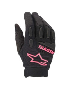 Guantes Alpinestars Stella Full Bore Negro/Rosa Fluo L