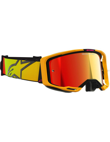 Gafas Off Road Alpinestars Vision 8 Amarillo/Rosa Lente Roja