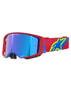 Gafas Alpinestars Supertech MX Off Road - Rojo/Azul Espejado