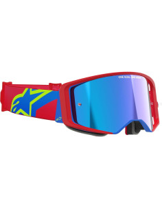 Gafas Alpinestars Supertech MX Off Road - Rojo/Azul Espejado 2