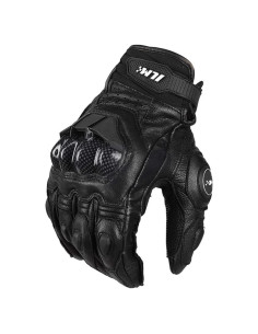 Guantes de motocicleta de cuero ILM Air Flow 3XL Negro