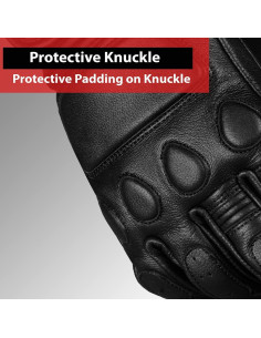 Guantes de Motocicleta Jackets 4 Bikes G58 Negro Acolchados 2