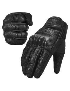 Guantes de Motocicleta ILM DN01 Cuero de Cabra Talla XXL