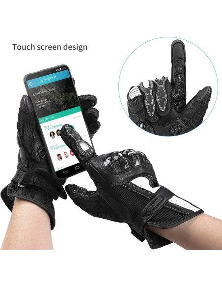 Guantes de motocicleta INBIKE X-Large con protección y táctil