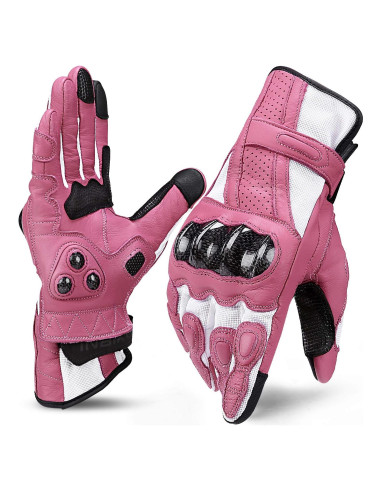 Guantes de motocicleta INBIKE con nudillos duros rosa pequeño