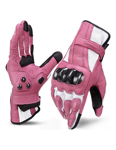 Guantes de motocicleta INBIKE con nudillos duros rosa pequeño