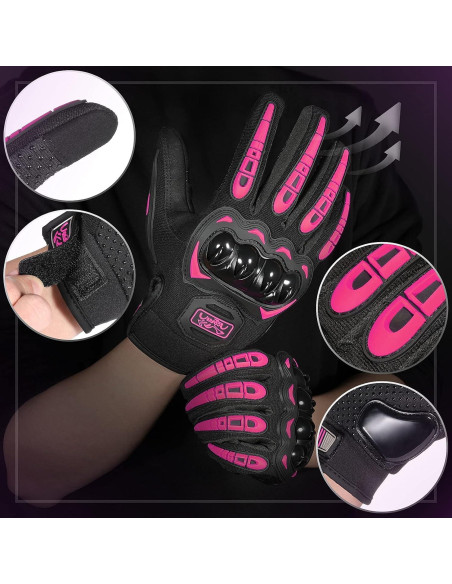 Guantes de Motocicleta COFIT Rosa Medianos Transpirables Guantes de Motocicleta COFIT Rosa Medianos Transpirables