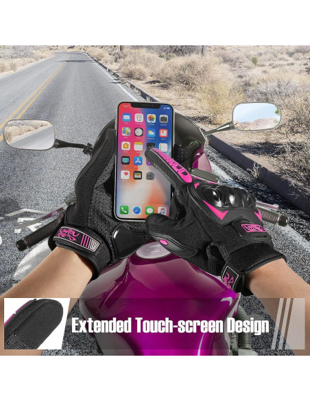 Guantes de Motocicleta COFIT Rosa Medianos Transpirables Guantes de Motocicleta COFIT Rosa Medianos Transpirables