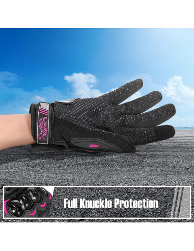 Guantes de Motocicleta COFIT Rosa Medianos Transpirables