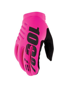 Guantes de Motocross 100% BRISKER Rosa Neón Talla Pequeña