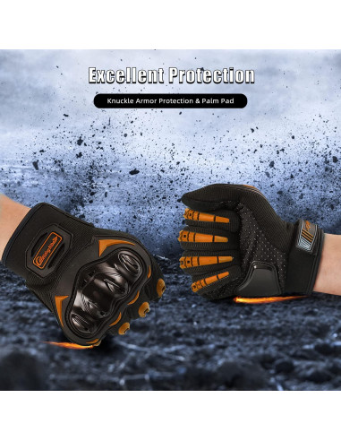 Guantes de Motocicleta BIHAIZG Naranja Talla X-Large
