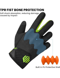 Guantes de Motocicleta ILM JC38 para Niños Verde 4XS 2