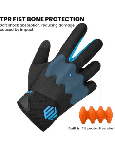 Guantes de Motocicleta ILM JC38 Niños Azul Transpirables 2