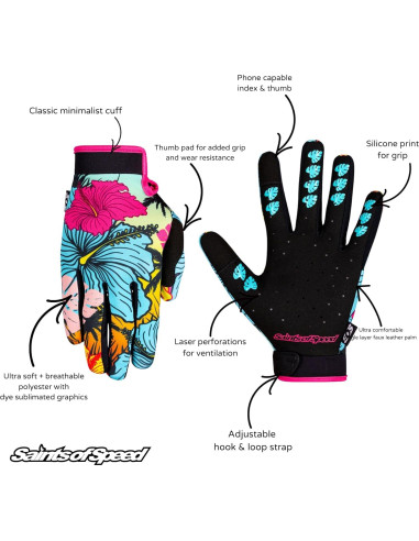 Guantes de Motocross Saints of Speed Aloha Medianos