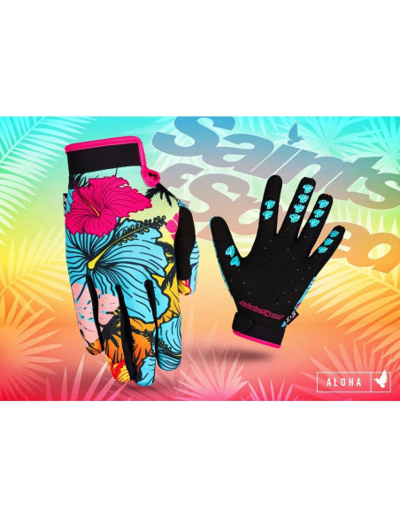 Guantes de Motocross Saints of Speed Aloha, Talla Pequeña Guantes de Motocross Saints of Speed Aloha, Talla Pequeña