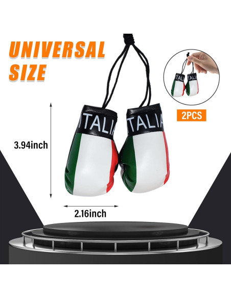 Guantes de Boxeo Mini Kewucn para Espejo de Coche Italia