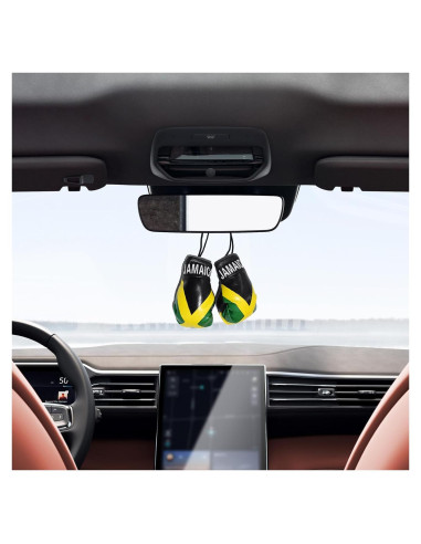 Guantes de Boxeo Mini Kewucn para Espejo de Coche Jamaica