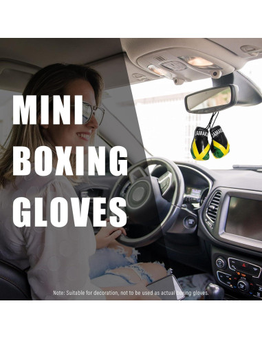 Guantes de Boxeo Mini Kewucn para Espejo de Coche Jamaica