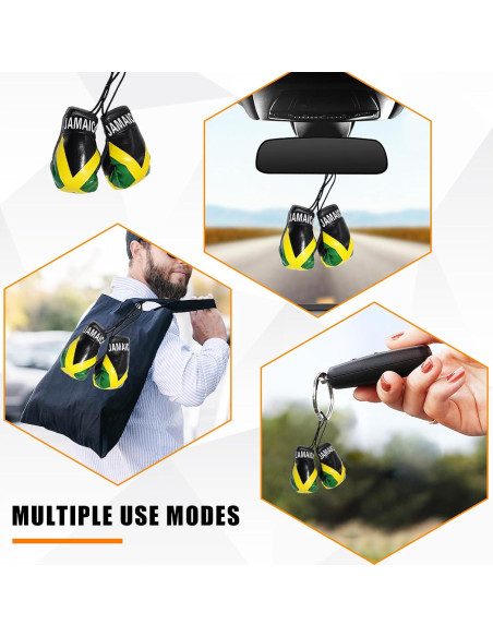 Guantes de Boxeo Mini Kewucn para Espejo de Coche Jamaica