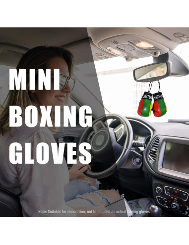 Guantes de Boxeo Mini Kewucn para Espejo de Coche PVC