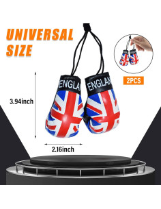 Guantes de Boxeo Mini Kewucn para Espejo de Coche PVC 2