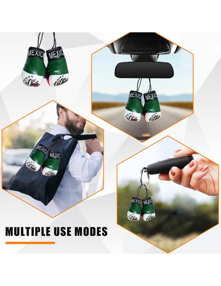 Guantes de Boxeo Mini Kewucn para Espejo de Auto Decorativos