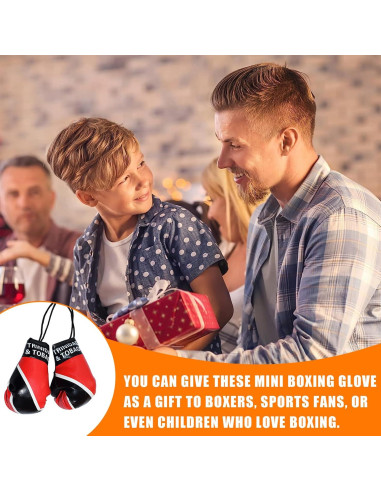 Guantes de Boxeo Mini Kewucn para Espejo de Coche PVC