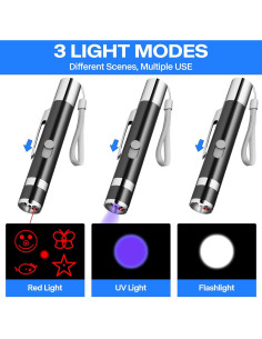 Puntero Interactivo para Gatos Waputne USB Recargable 7 Patrones 2