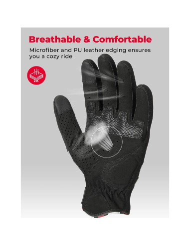 Guantes de Motocicleta KEMIMOTO Medianos Transpirables